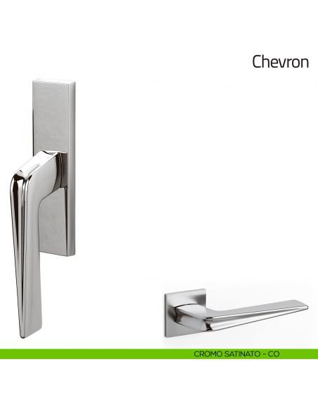 Maniglia per finestra cremonese Chevron Olivari cromo satinato