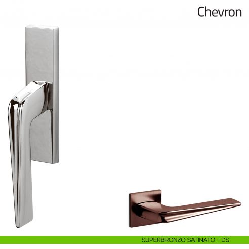 Maniglia per finestra cremonese Chevron Olivari superbronzo satinato