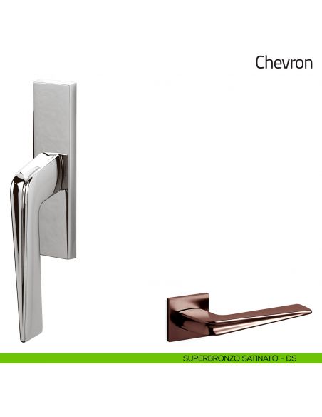 Maniglia per finestra cremonese Chevron Olivari superbronzo satinato