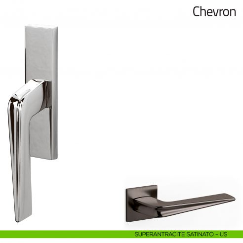 Maniglia per finestra cremonese Chevron Olivari superantracite satinato