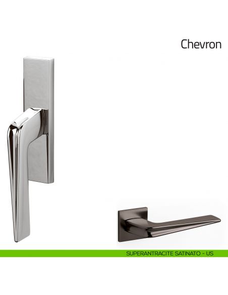 Maniglia per finestra cremonese Chevron Olivari superantracite satinato
