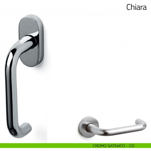Maniglia per finestra martellina DK Chiara Olivari cromo satinato