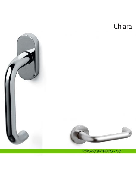 Maniglia per finestra martellina DK Chiara Olivari cromo satinato