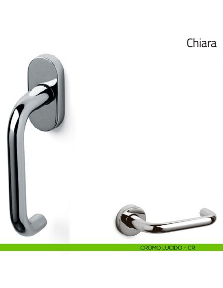 Maniglia per finestra martellina DK Chiara Olivari cromo lucido