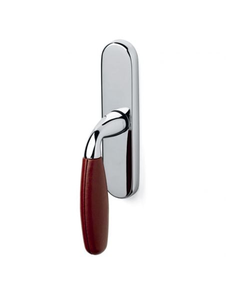 Maniglia per finestra cremonese Club Olivari con pelle