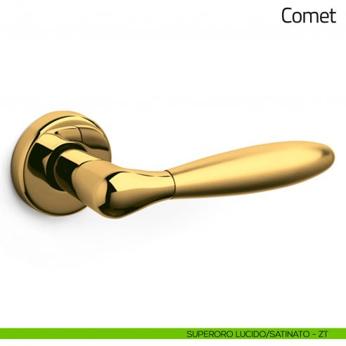 Maniglia per porta Comet Olivari superoro lucido/satinato