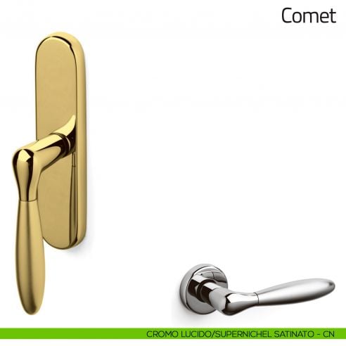 Maniglia per finestra cremonese Comet Olivari cromo lucido/supernichel satinato
