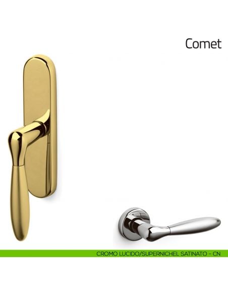 Maniglia per finestra cremonese Comet Olivari cromo lucido/supernichel satinato