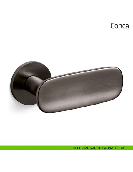 Maniglia per porta Conca Olivari bassa superantracite satinato