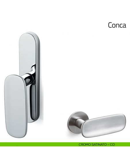 Maniglia per finestra cremonese Conca Olivari cromo satinato