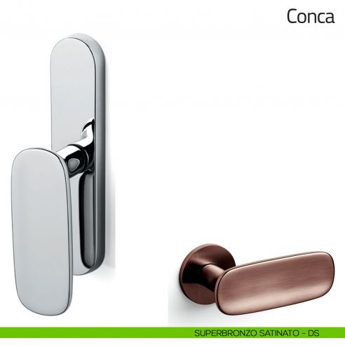 Maniglia per finestra cremonese Conca Olivari superbronzo satinato