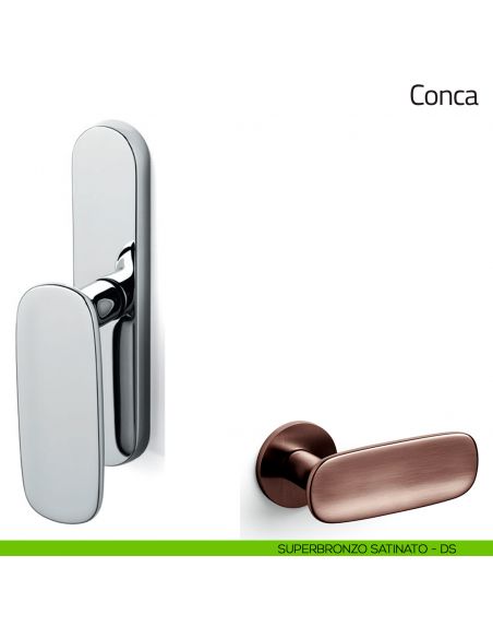 Maniglia per finestra cremonese Conca Olivari superbronzo satinato