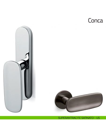 Maniglia per finestra cremonese Conca Olivari superantracite satinato