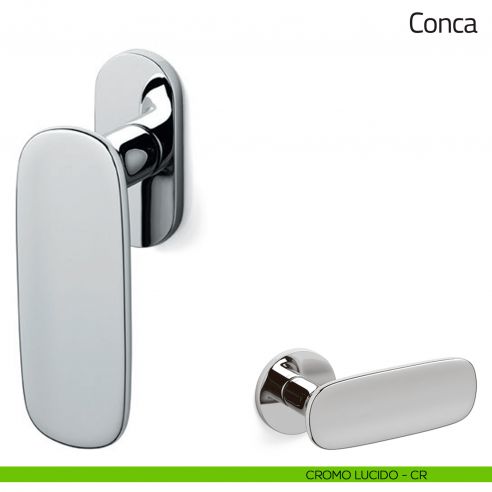 Maniglia per finestra martellina DK Conca Olivari bassa cromo lucido