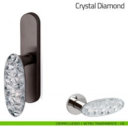 Maniglia per finestra cremonese Crystal Diamond Olivari in vetro 2