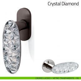 Maniglia per finestra martellina DK Crystal Diamond Olivari 2