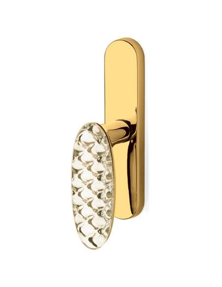 Maniglia per finestra cremonese Crystal Royal Olivari in vetro