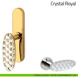 Maniglia per finestra cremonese Crystal Royal Olivari in vetro 2