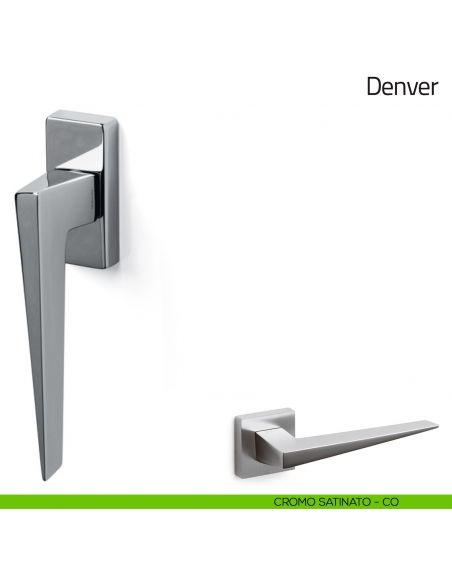 Maniglia per finestra martellina DK Denver Olivari cromo satinato