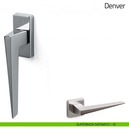 Maniglia per finestra martellina DK Denver Olivari superinox satinato