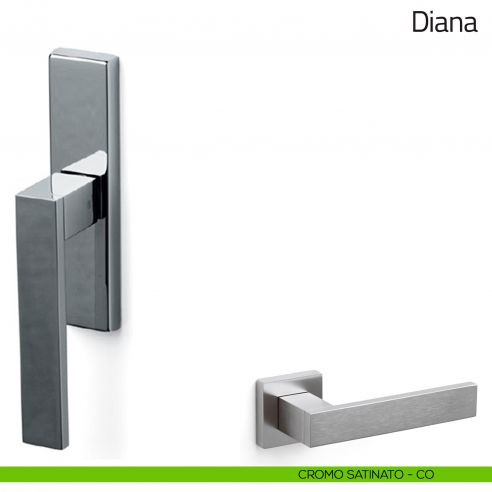 Maniglia per finestra cremonese Diana Olivari cromo satinato