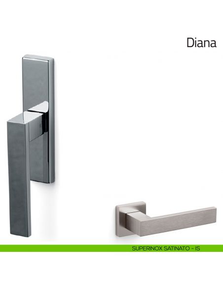 Maniglia per finestra cremonese Diana Olivari superinox satinato