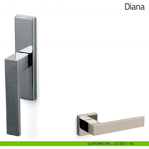 Maniglia per finestra cremonese Diana Olivari supernichel lucido