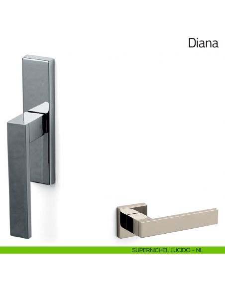 Maniglia per finestra cremonese Diana Olivari supernichel lucido