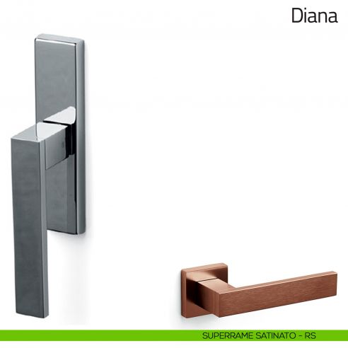 Maniglia per finestra cremonese Diana Olivari superrame satinato