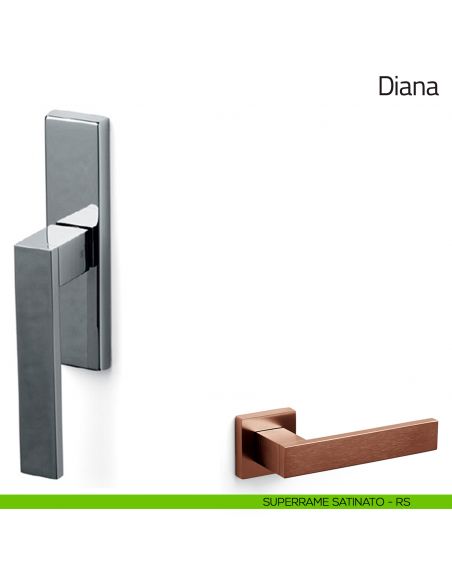 Maniglia per finestra cremonese Diana Olivari superrame satinato