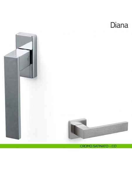 Maniglia per finestra martellina DK Diana Olivari cromo satinato