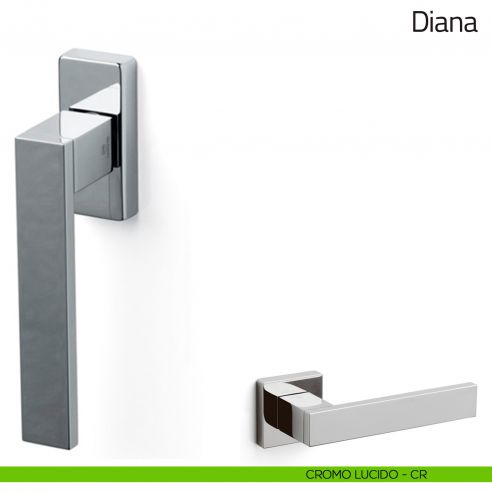 Maniglia per finestra martellina DK Diana Olivari cromo lucido