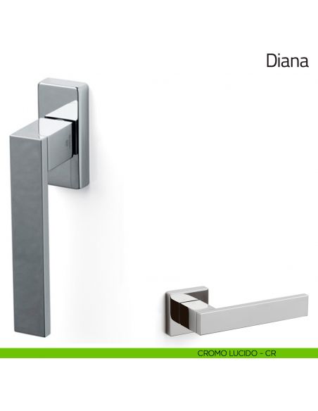 Maniglia per finestra martellina DK Diana Olivari cromo lucido
