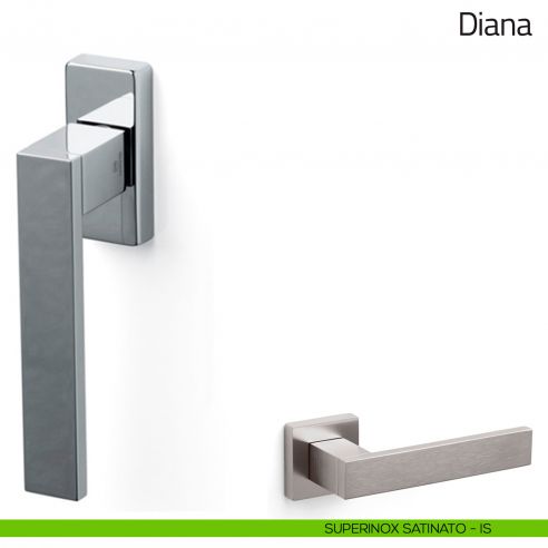 Maniglia per finestra martellina DK Diana Olivari superinox satinato