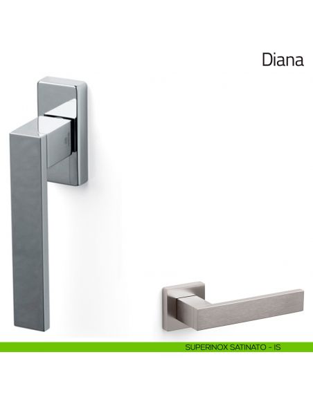 Maniglia per finestra martellina DK Diana Olivari superinox satinato