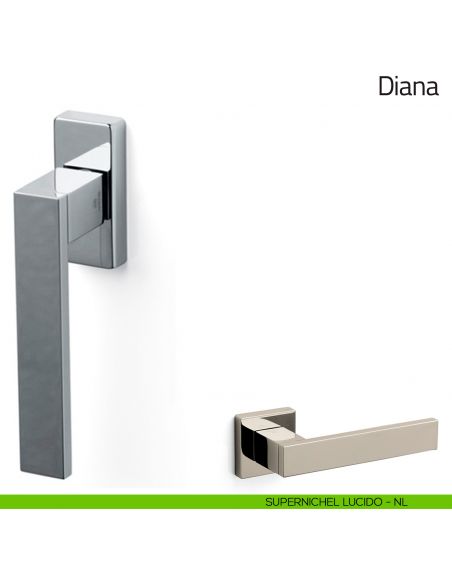 Maniglia per finestra martellina DK Diana Olivari supernichel lucido
