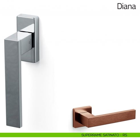 Maniglia per finestra martellina DK Diana Olivari superrame satinato