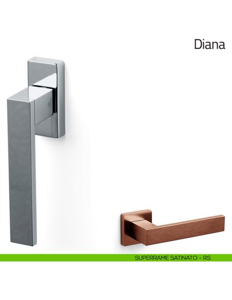 Maniglia per finestra martellina DK Diana Olivari superrame satinato