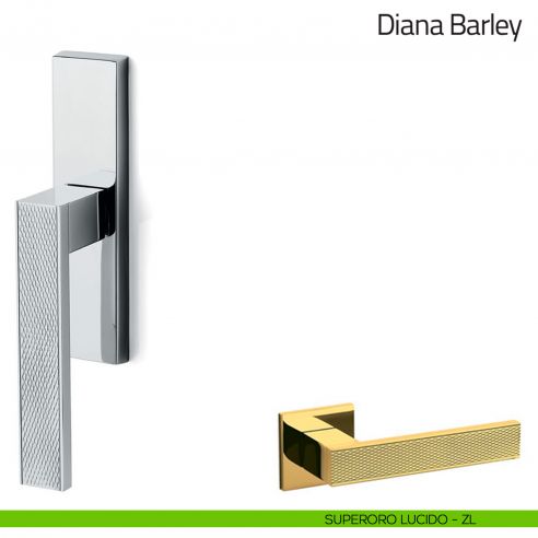 Maniglia per finestra cremonese Diana Barley Olivari superoro lucido