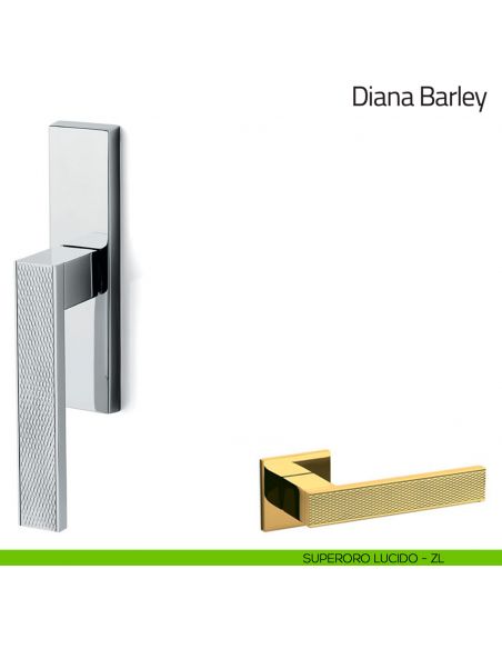 Maniglia per finestra cremonese Diana Barley Olivari superoro lucido