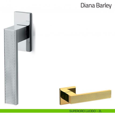 Maniglia per finestra martellina DK Diana Barley Olivari bassa superoro lucido