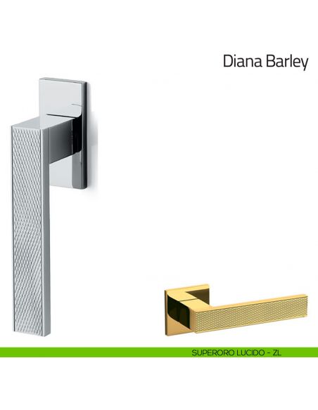 Maniglia per finestra martellina DK Diana Barley Olivari bassa superoro lucido