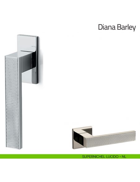 Maniglia per finestra martellina DK Diana Barley Olivari bassa supernichel lucido