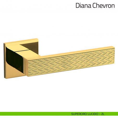 Maniglia per porta Diana Chevron Olivari bassa superoro lucido