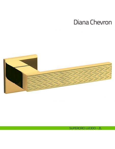 Maniglia per porta Diana Chevron Olivari bassa superoro lucido