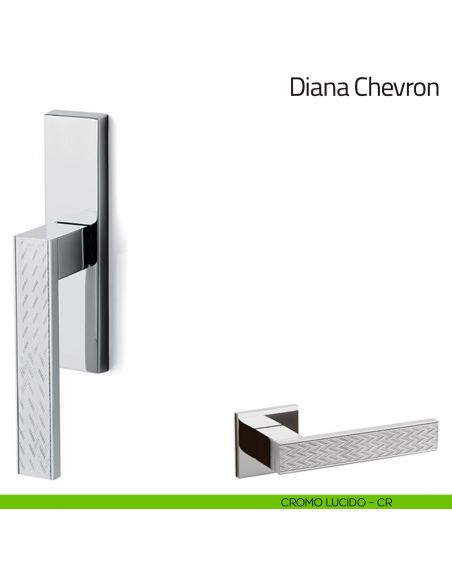 Maniglia per finestra cremonese Diana Chevron Olivari cromo lucido