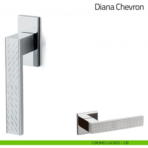 Maniglia per finestra martellina DK Diana Chevron Olivari bassa cromo lucido