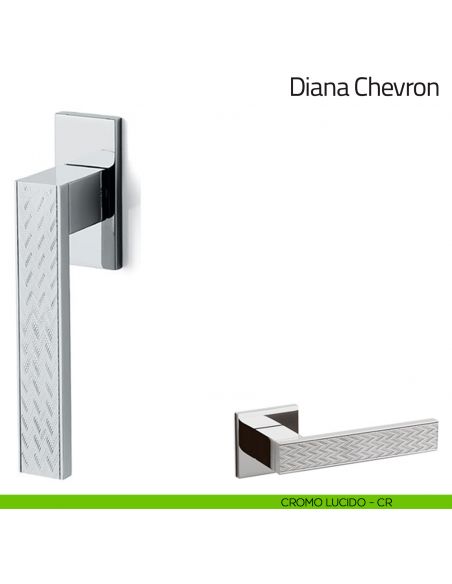 Maniglia per finestra martellina DK Diana Chevron Olivari bassa cromo lucido