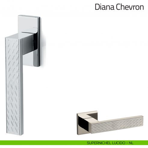 Maniglia per finestra martellina DK Diana Chevron Olivari bassa supernichel lucido