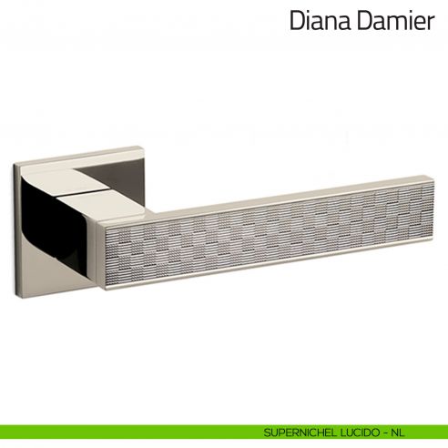 Maniglia per porta Diana Damier Olivari bassa supernichel lucido